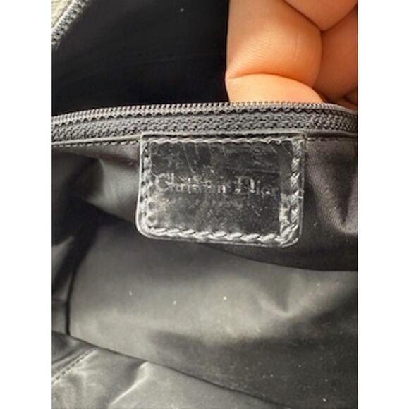 Christian Dior Black Denim Patent Perforated Cannage Satchel! With Charm! - Picture 13 of 16